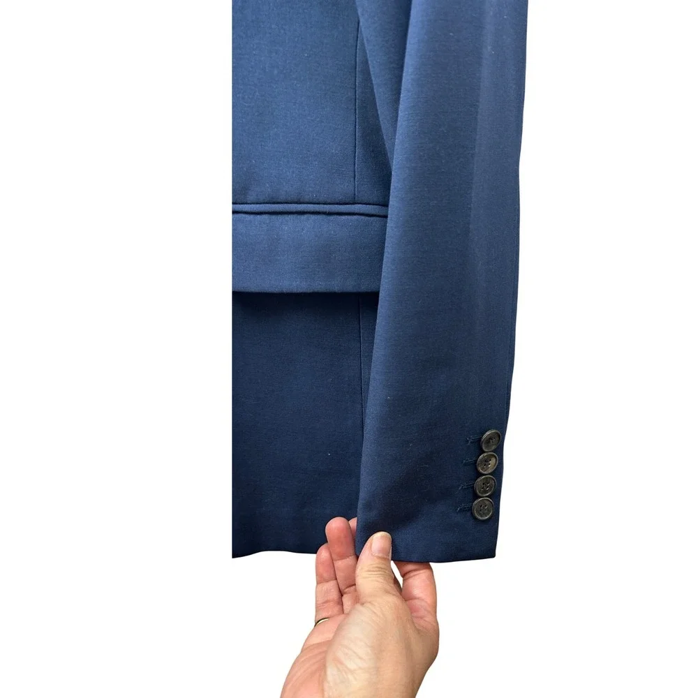Shades of‎ Grey Micah Cohen Blazer Men's Small Navy Wool Blend Tailored Modern